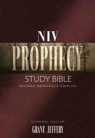 NIV PROPHECY MARKED REFERENCE STUDY BIBLE – HARDCOVER By Grant R. Jeffrey *VG+*