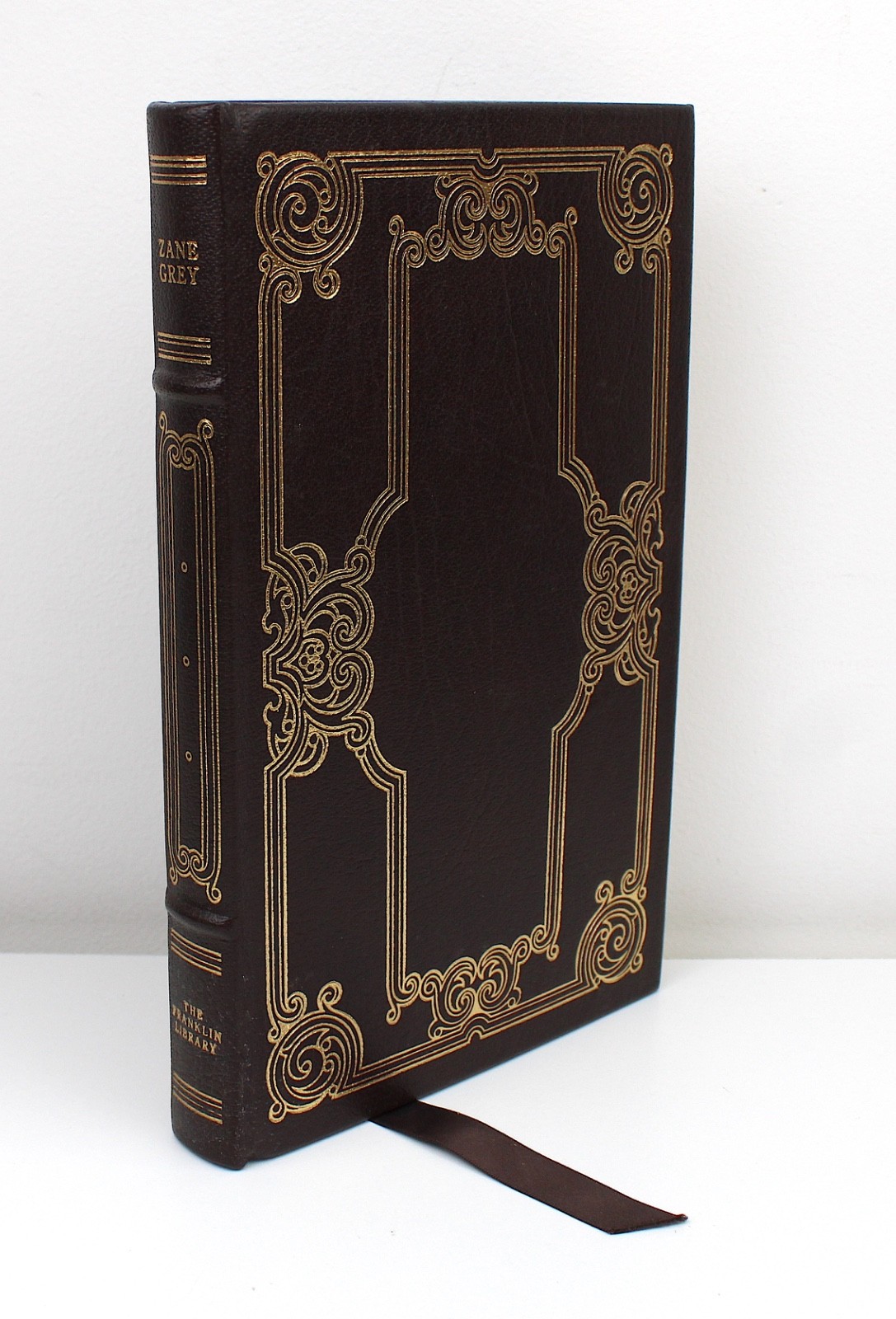 Franklin Library Book Zane Grey Ranger Westerns Cowboys Hamrick Full Leather