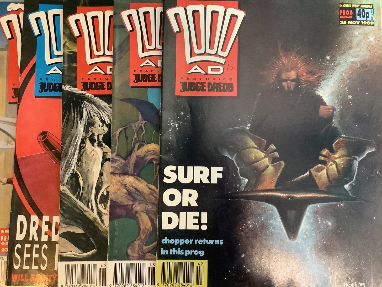 2000AD #654 – #658 (1989) Very Good