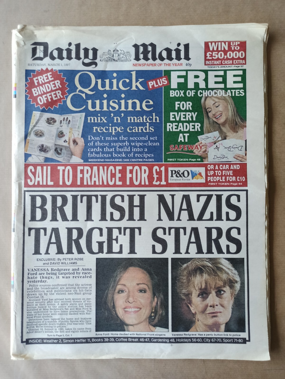 Newspaper Back Issues 1997 March – April Social History News Culture