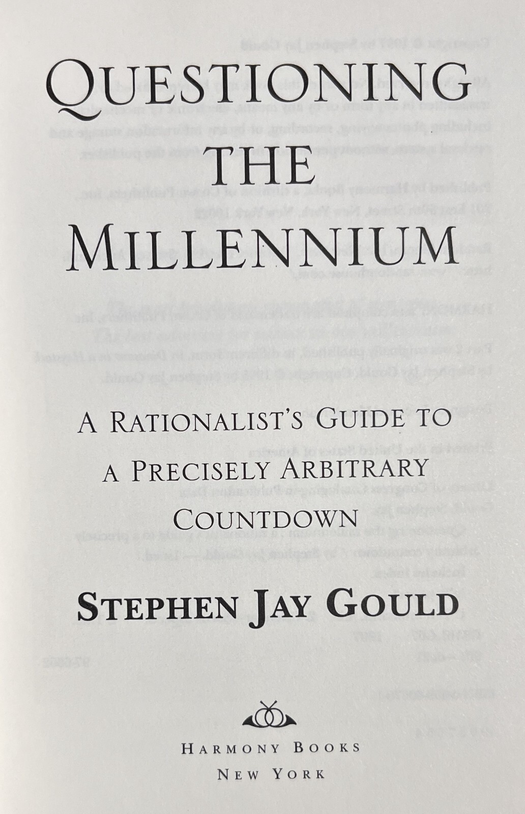 SIGNED ~ QUESTIONING THE MILLENNIUM Stephen Jay Gould (1997, Hardcover) 1st/4th