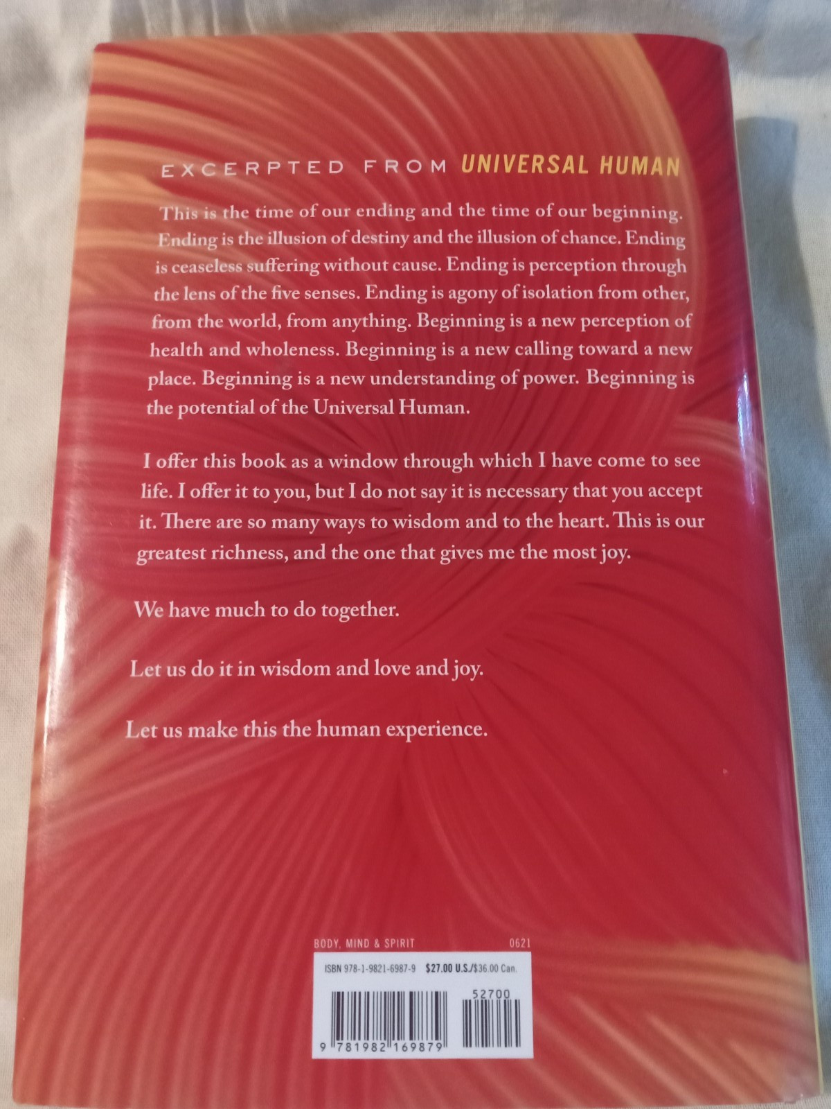 Universal Human Creating Authentic Power Hardcover Gary Zukav First Printing NM