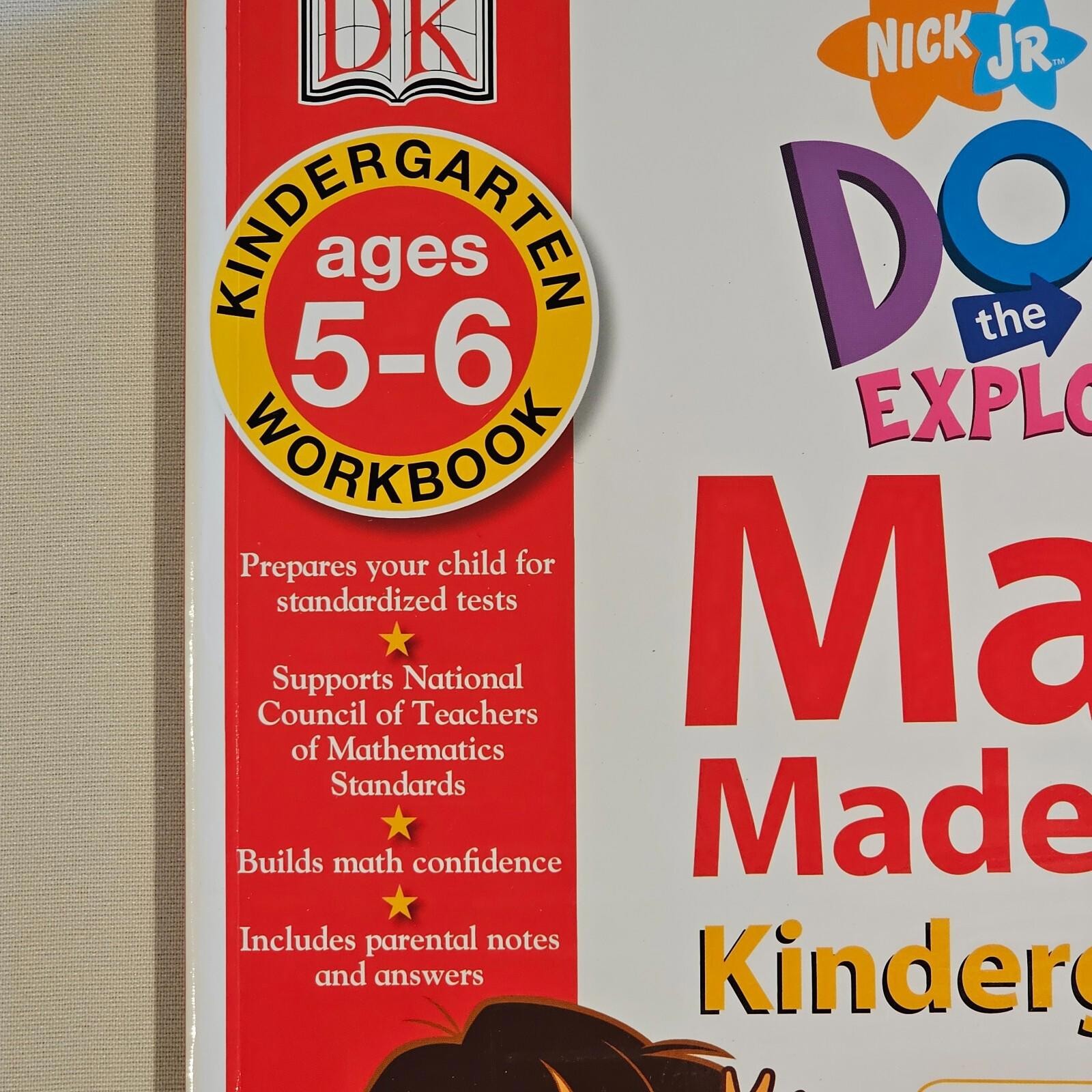 Dora the Explorer Kindergarten Workbook Math Made Easy Homeschool Tutor Teachers