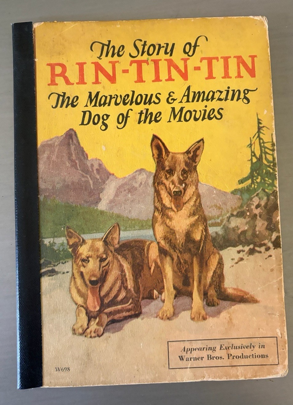 1927 RIN-TIN-TIN DOG WARNER BROS ANTIQUE CHILDRENS BOOK GERMAN SHEPARD Good