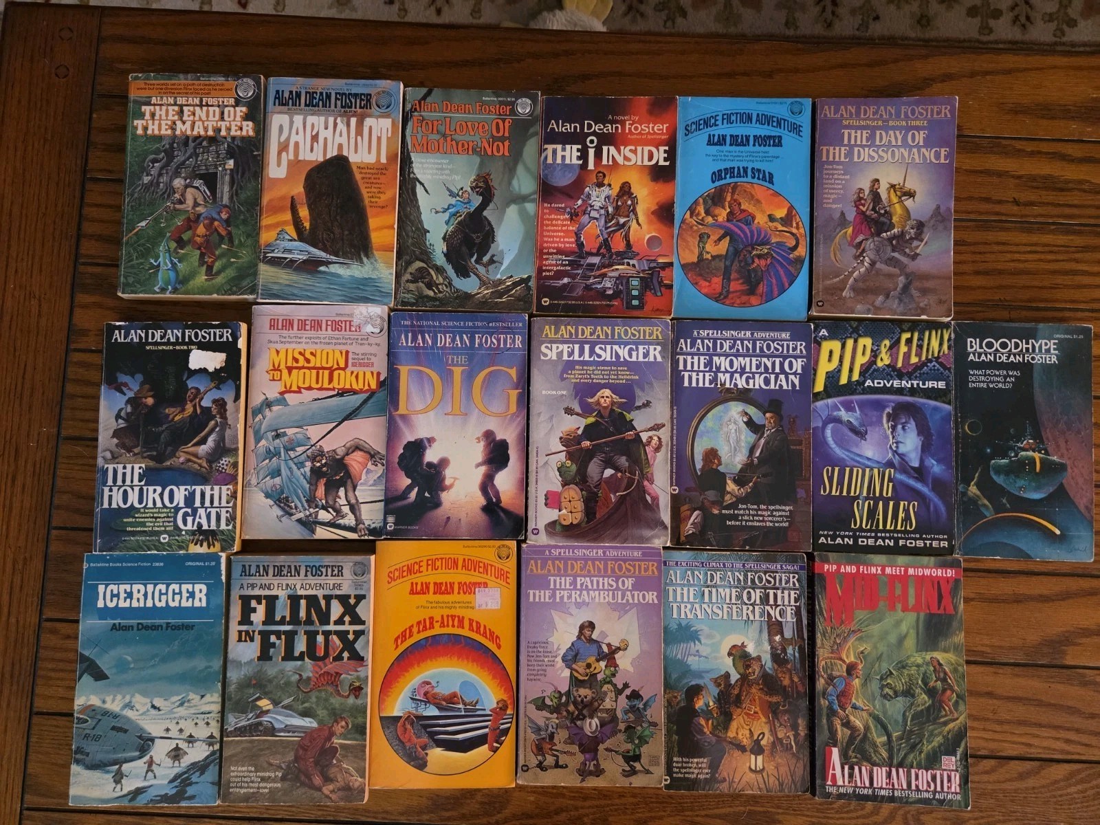 Alan Dean Foster 19 Vintage PB Lot- Fantasy, Sci-fi- Del Rey, Ballantine