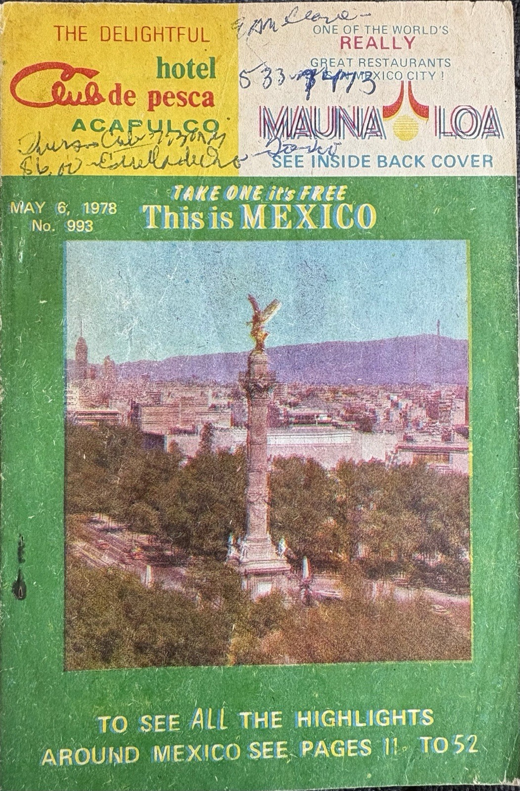 VTG Gray Grey Line Tours Pocket Guide This Is Mexico Sightseeing 112 Pages 1960