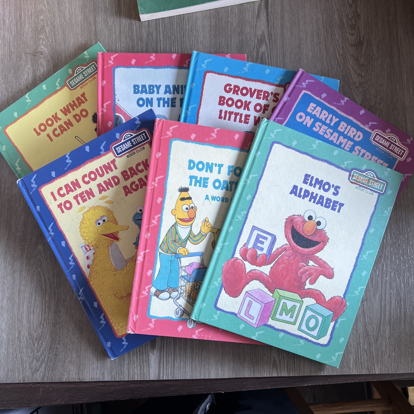 1980s **Sesame Street Book Club** Children&rsquo;s Hard Bound Books – Lot of 7 HCs