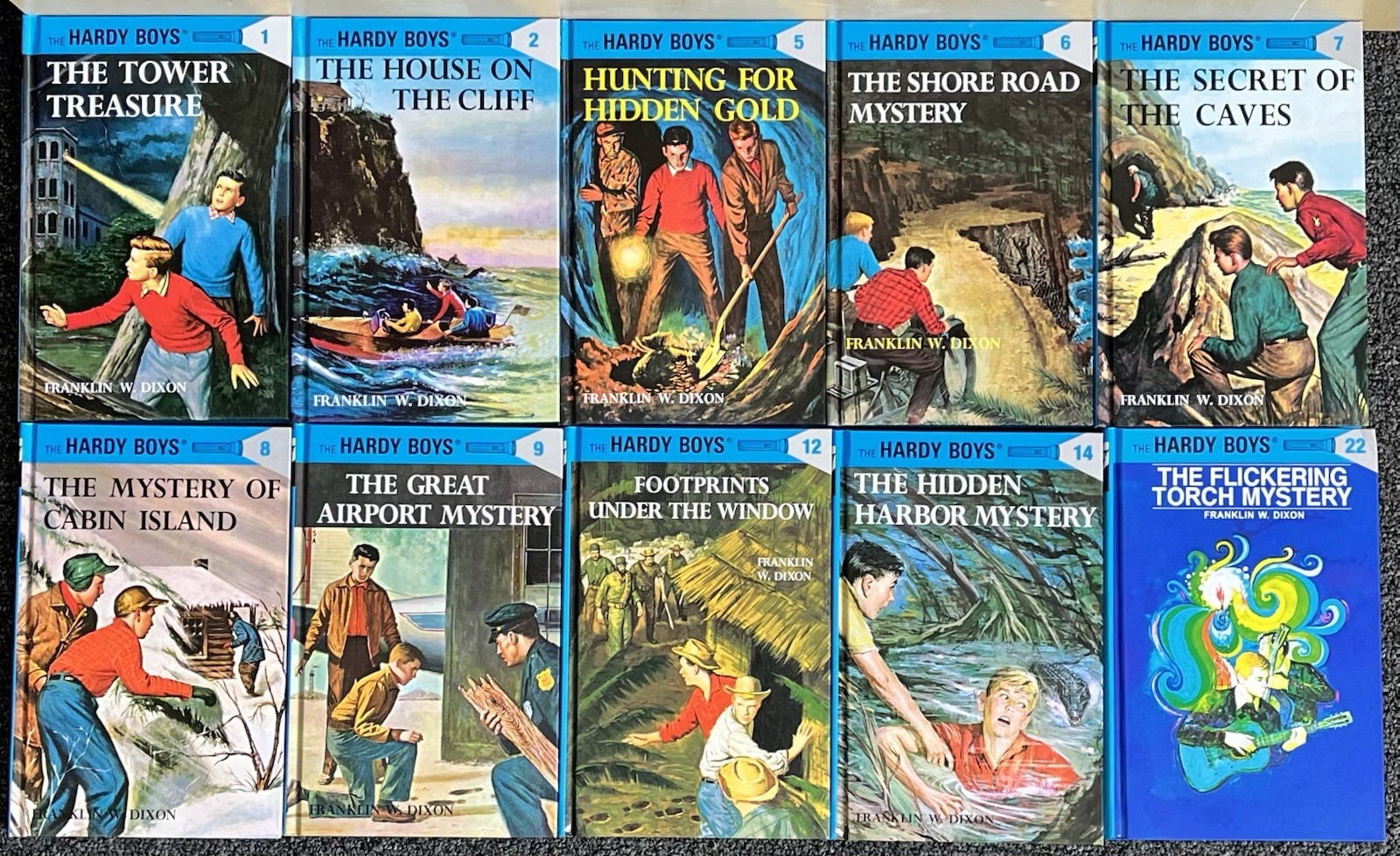 Hardy Boys Lot Of 10 Random Hardcover Books 1,2,5,6,7,8,9,12,14,22 LIKE NEW