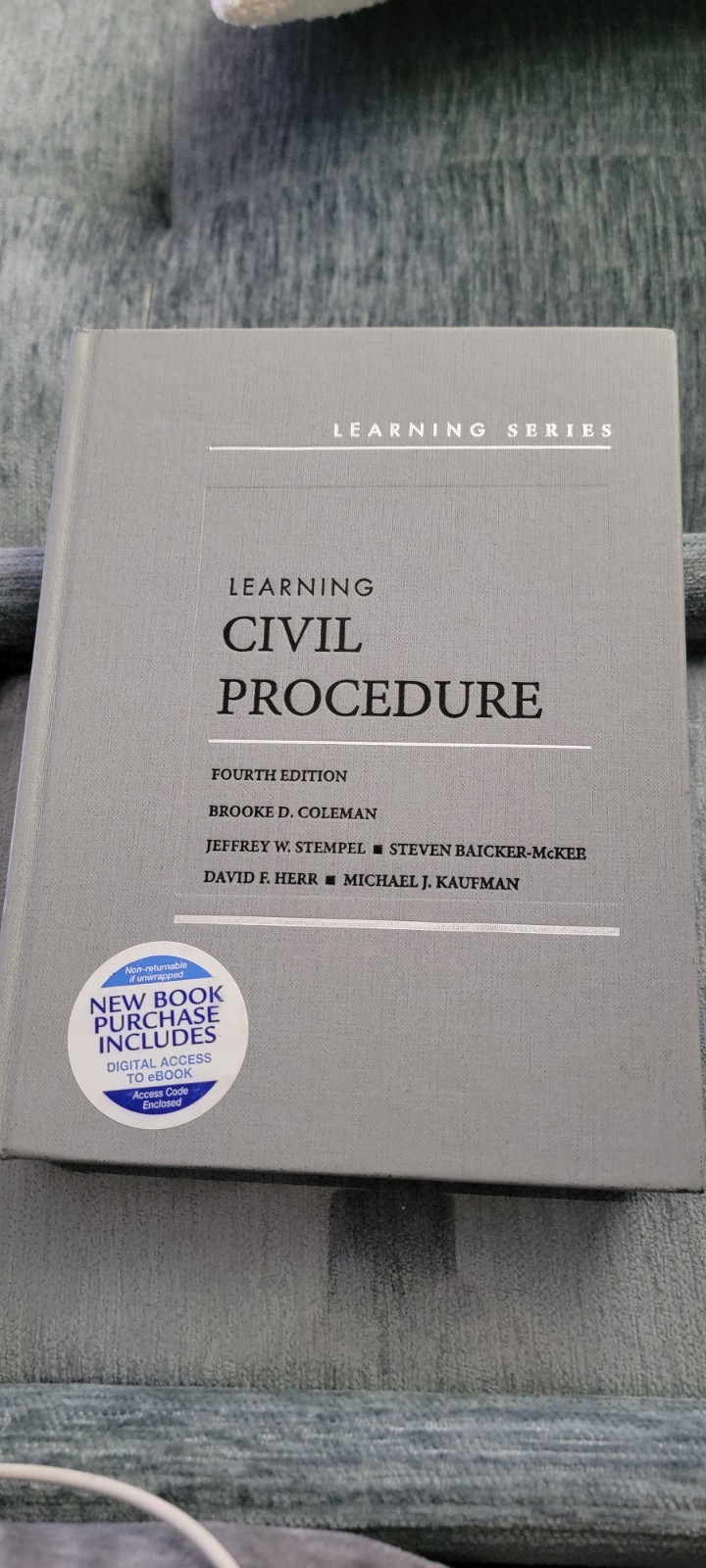 Learning Civil Procedure 4th Edition 2022 Brooke Coleman Stempel (BOOK ONLY)