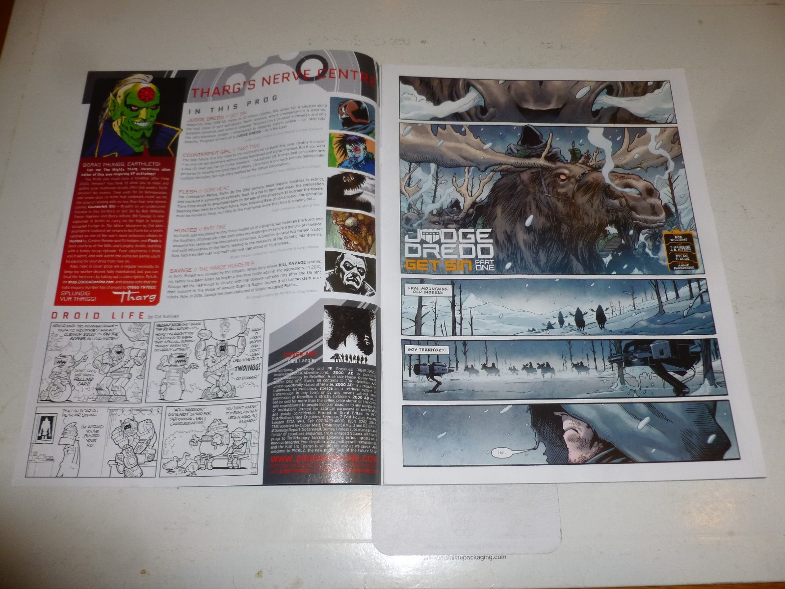 2000 AD Comic – PROG 2001 – Date 05/10/2016 – UK Paper Comic