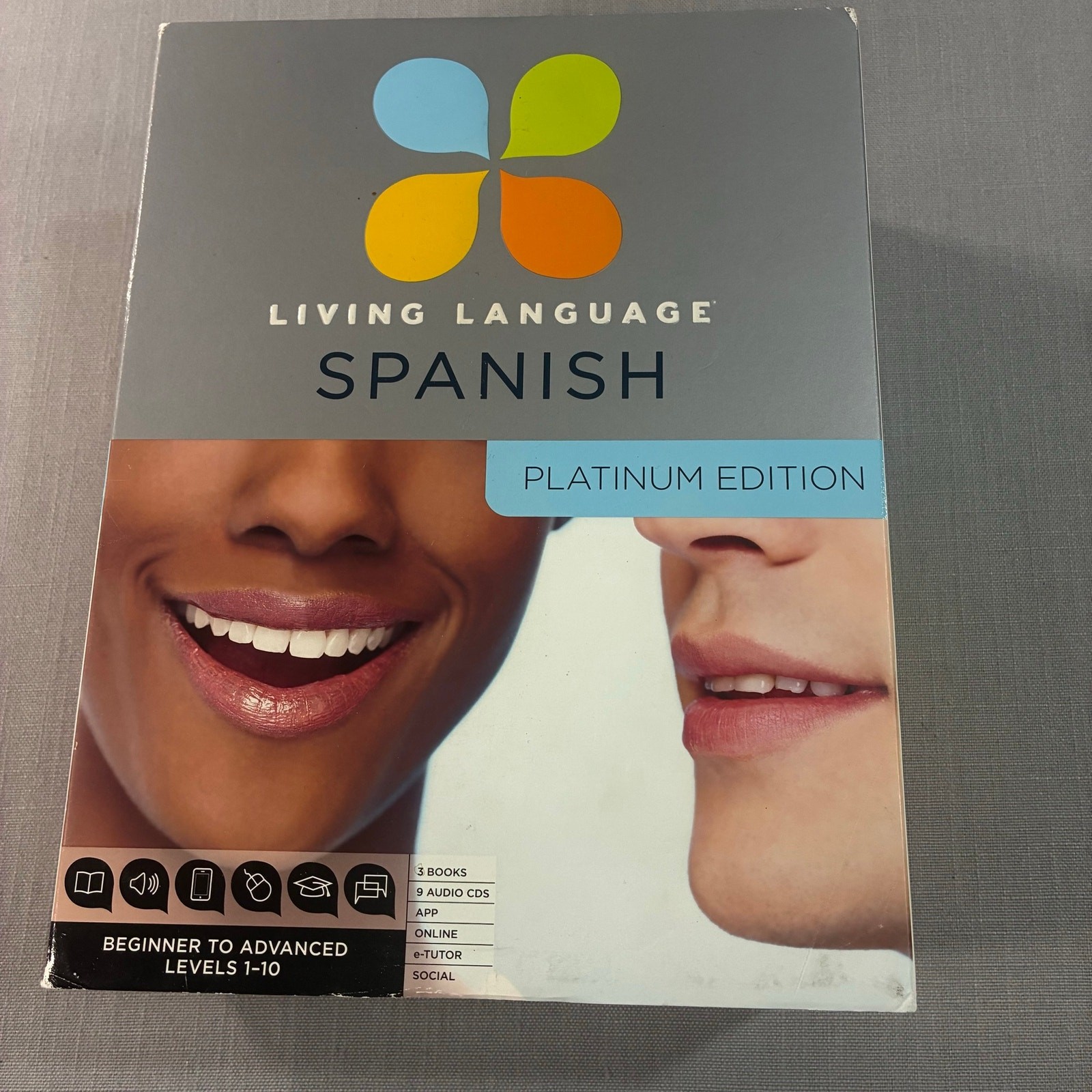 Living Language Spanish Platinum Edition Complete Course Set 9 CDs Books
