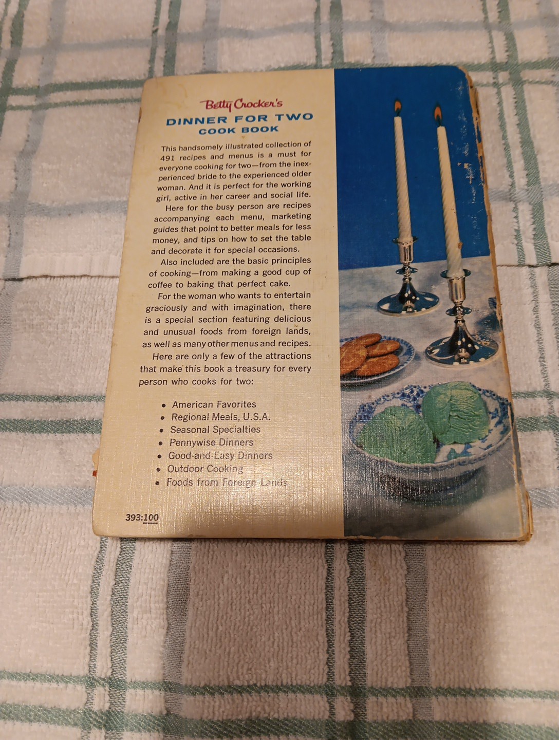 1958 BETTY CROCKER&rsquo;S DINNER FOR TWO 205 Pages HC Metal Multi-ring Binding 6&Prime;x8&Prime;