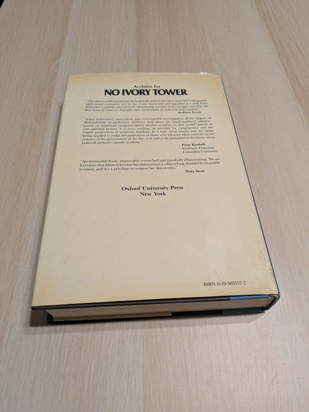 No Ivory Tower : McCarthyism and the Universities by Not Available (1986,…