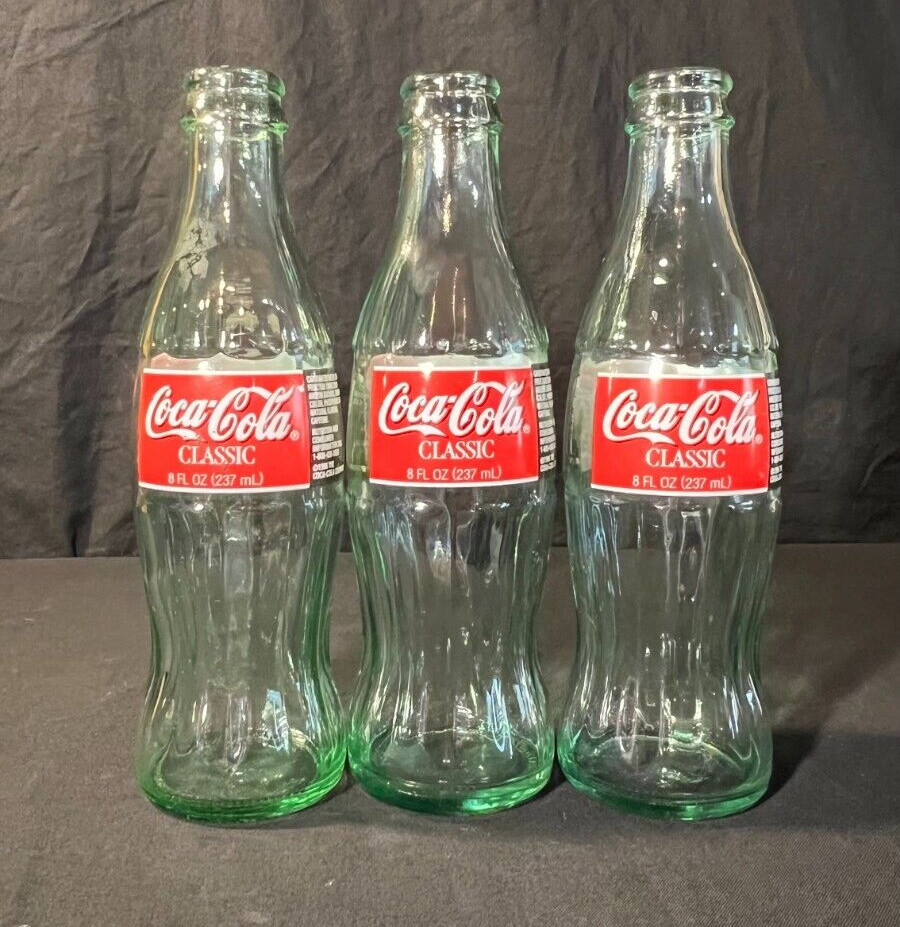 1996 Coca-Cola Classic 8 oz Green Bottle – Mini green glass