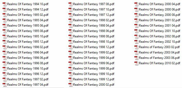 REALMS OF FANTASY 44 Sci Fi Issue Collection On USB Flash Drive