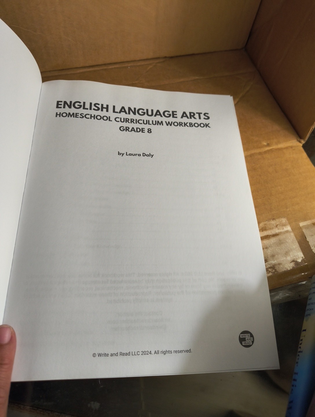 English Language Arts Homeschool Curriculum Workbook Grade 8