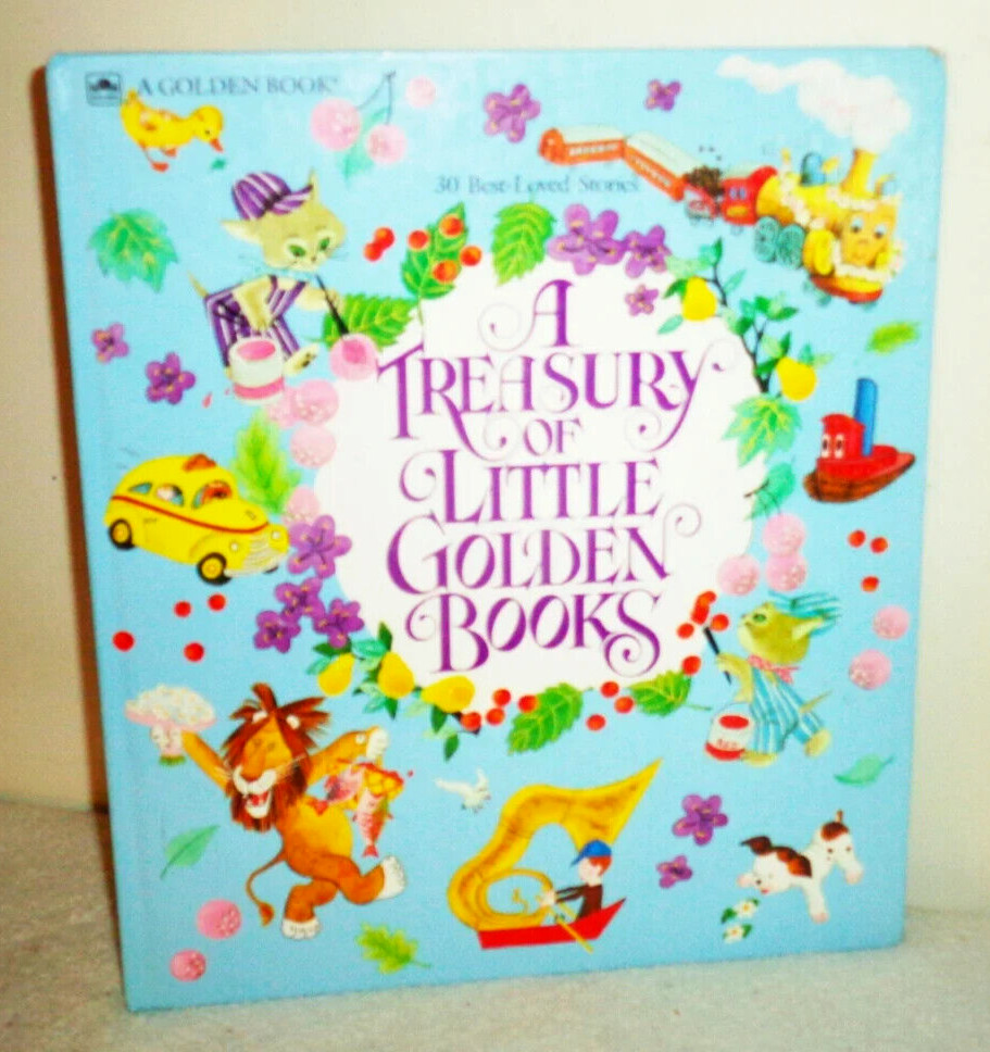 Golden Book Treasury 1982 12 x 10.5in GOLDEN BOOK ~ 30 Best Loved Stories 92 Pgs
