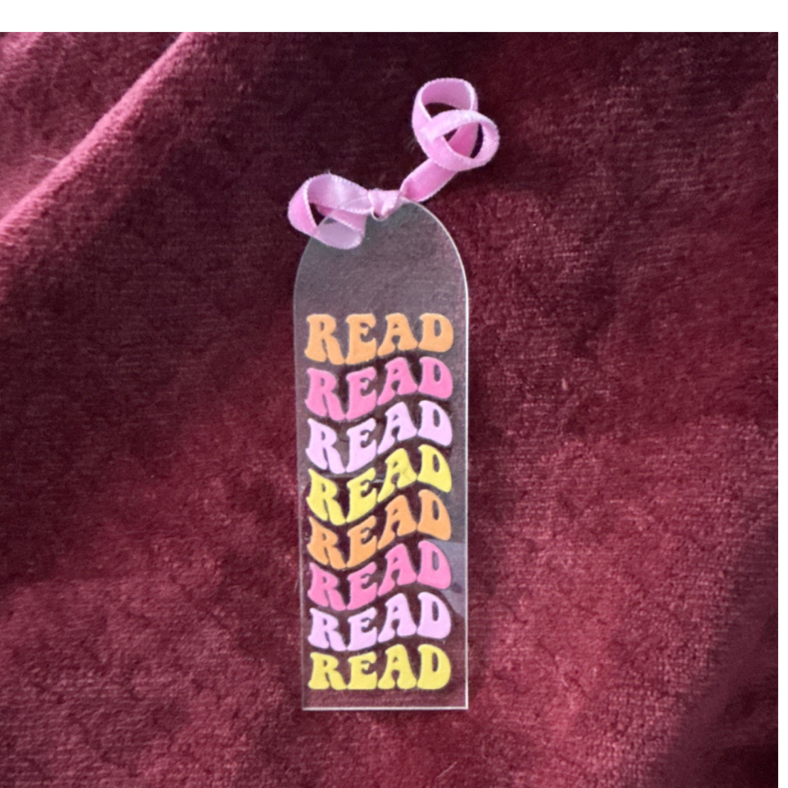 Multicolor Abstract Plastic Bookmark, Flexible Two-Sided, 6×1.5in Rectangle