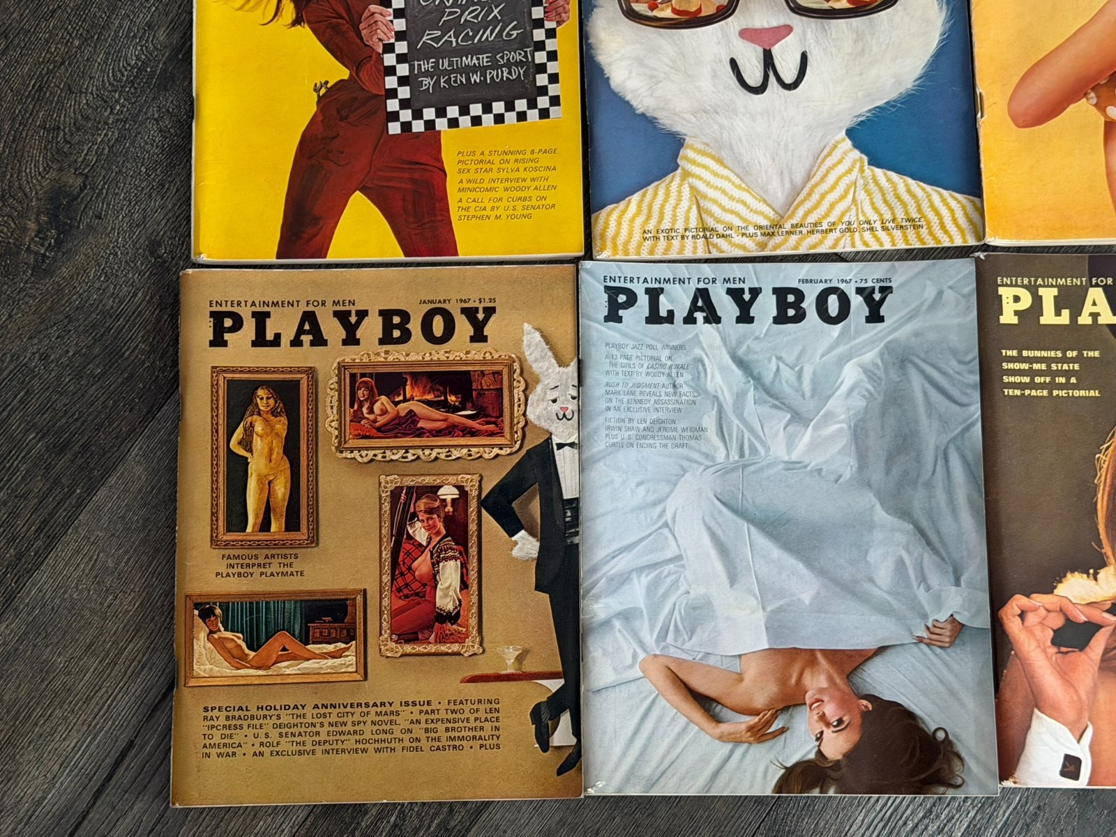 PLAYBOY MAGAZINE 1967 12pc Lot Set Hot Girl Sexy Babe Blonde Brunette Lingerie