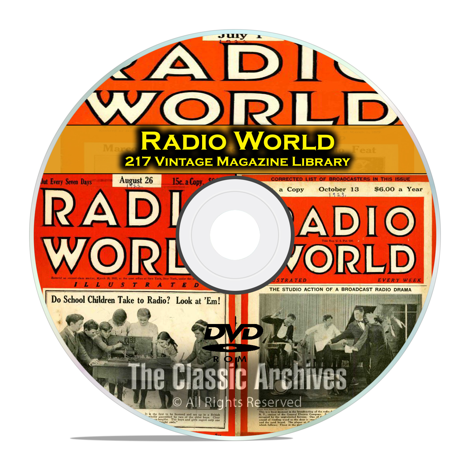 Radio World, 217 Vintage Old Time Radio Magazine Collection in PDF on DVD B85