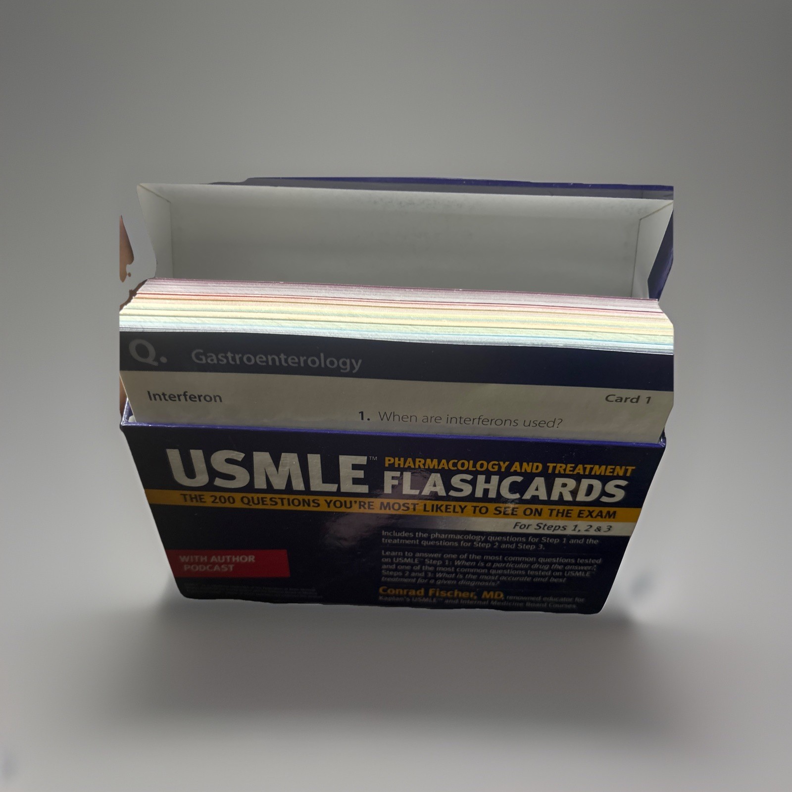 Kaplan Medical USMLE Pharmacology and Treatment Flashcards: The 200 Quest – GOOD