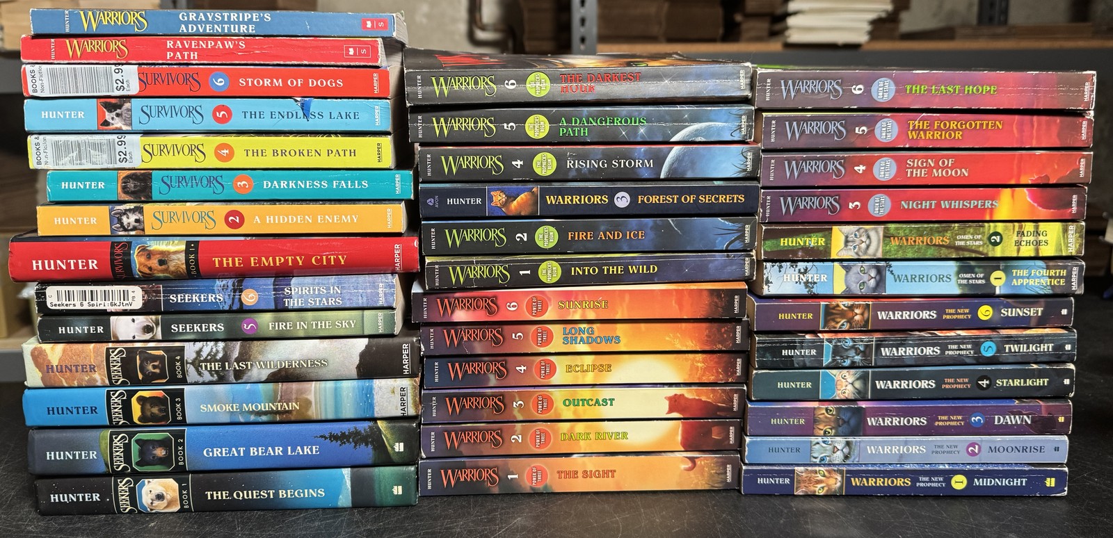 Complete Set WARRIORS 1-36 PROPHECY BEGINS NEW POWER 3 OMEN Erin Hunter Lot