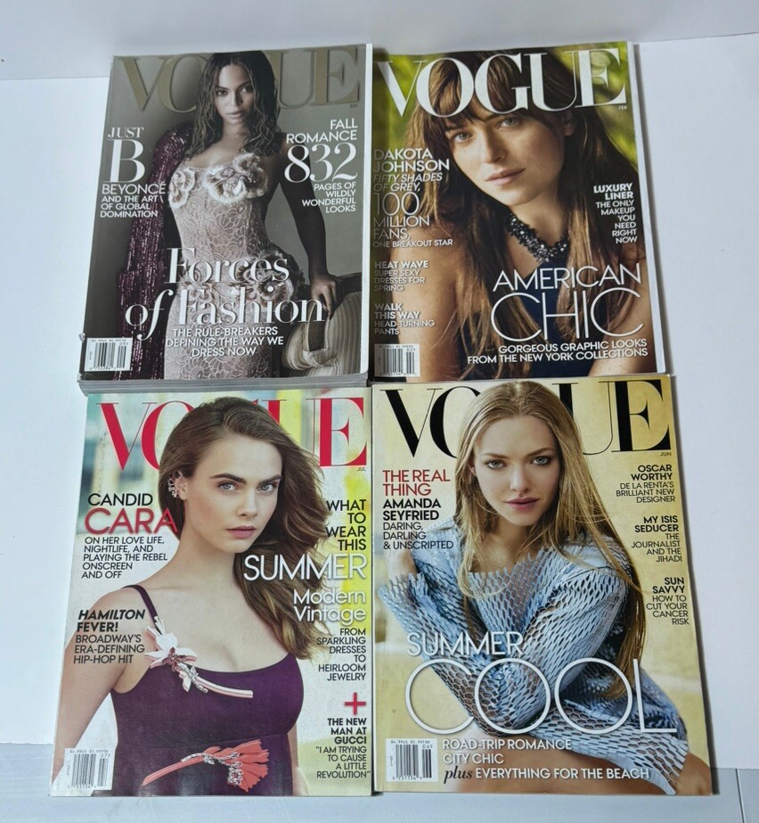 2015 Vogue Fashion Magazine Lot February April May June july August Sept Nov
