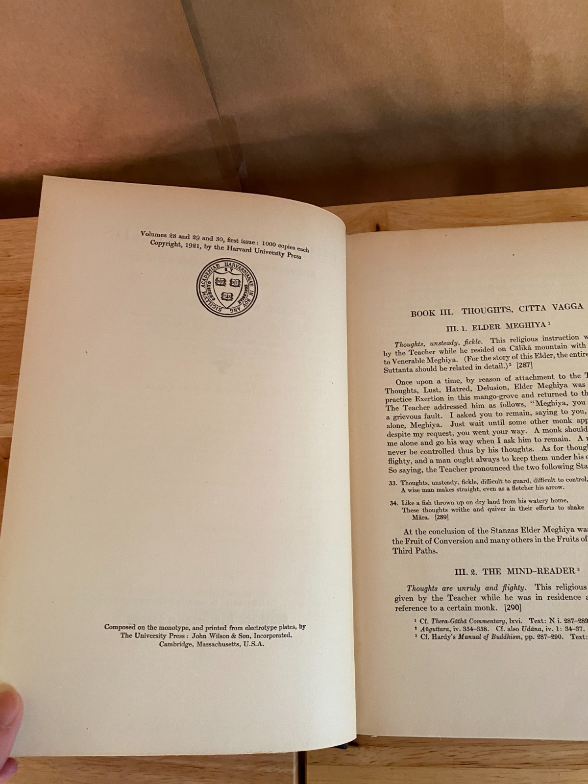 1921 Harvard Oriental Series 28-30 Buddhist Legends – First Edition – Burlingame