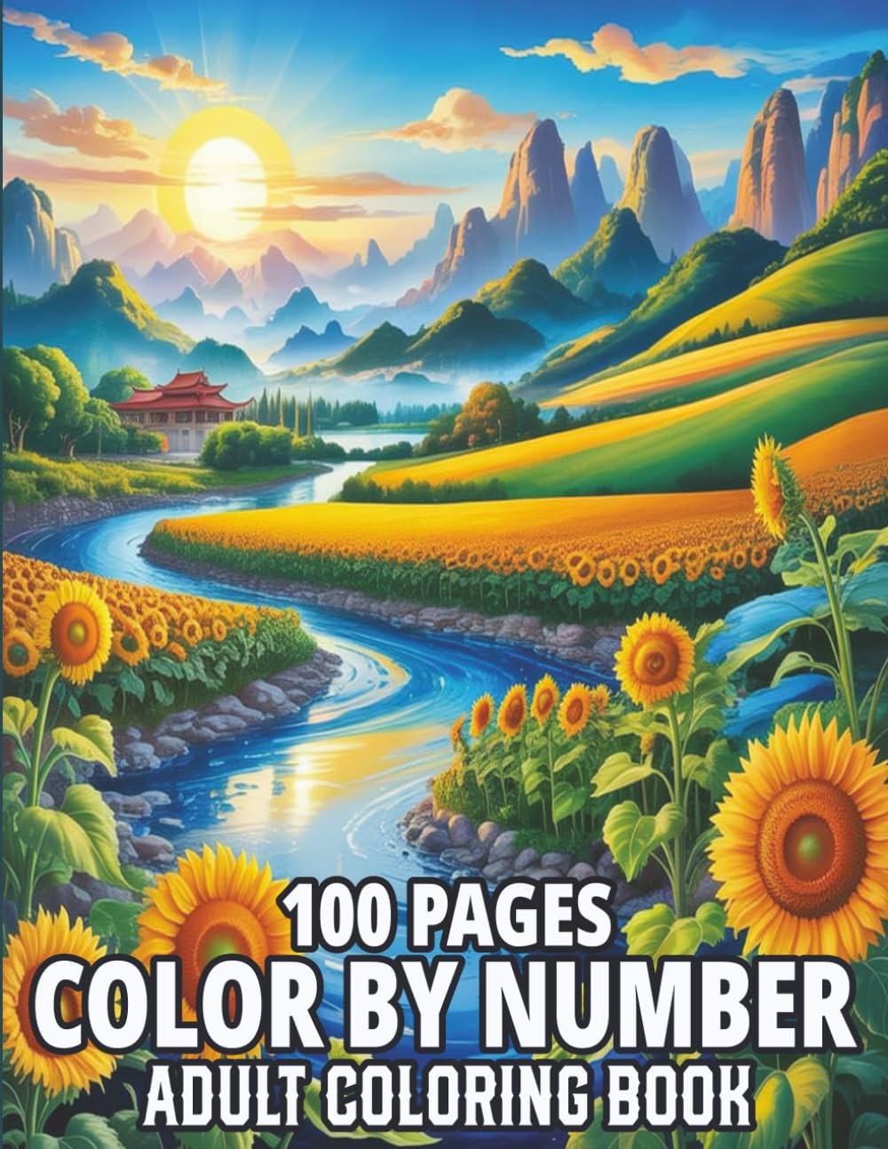 100 Pages Color By Number Adult Coloring Book: 100 Pages Large Print Color By Nu