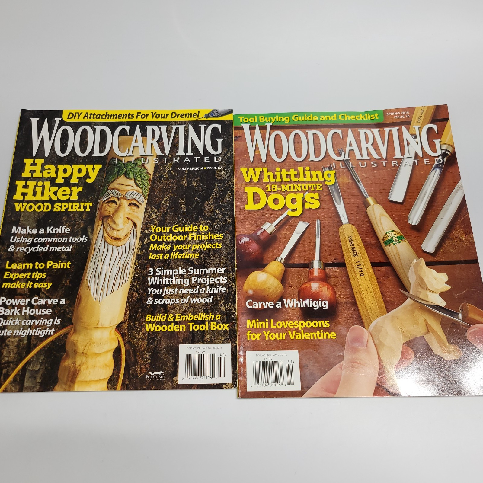 Woodcarving Illustrated lot of 10 Magazines 1998-2015 Knife, Power Carve, Chip