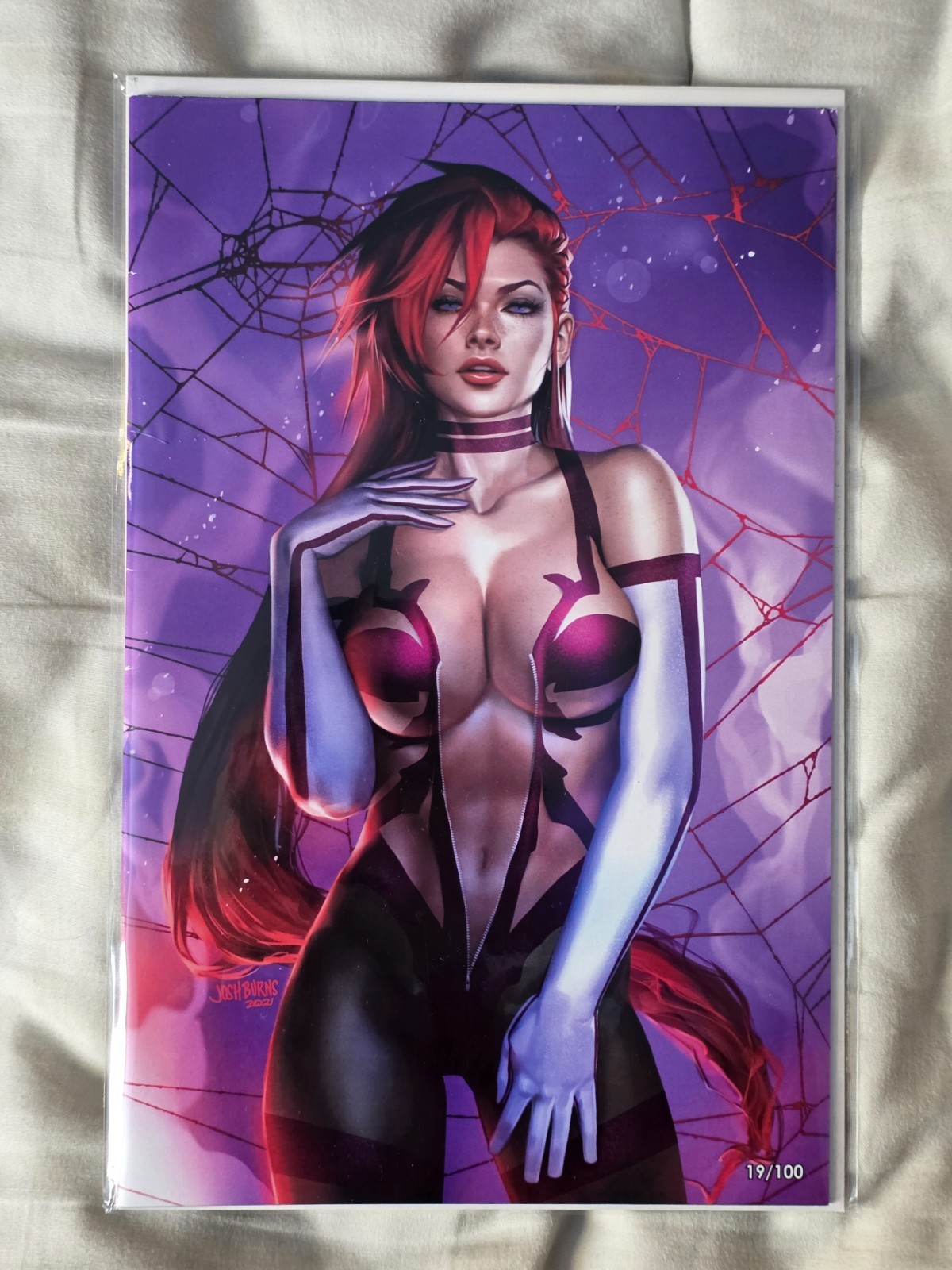 Patriotika United #1 (2021) – Wild Webs of Arcane Purple Josh Burns Variant /100