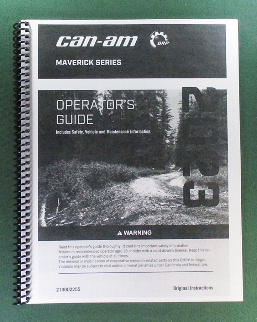 2023 Can-Am Maverick X rs Turbo RR Owner&rsquo;s Manual: 248 Pages & Protective Covers