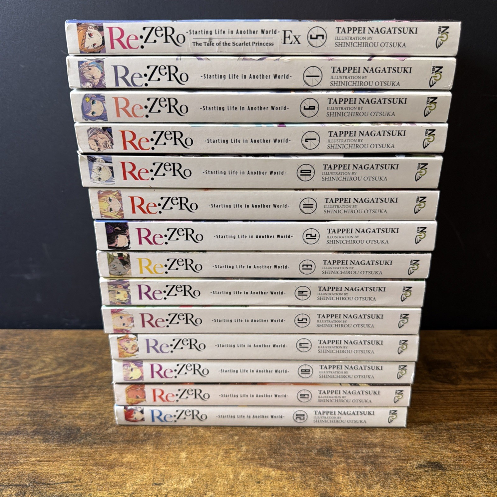 Lot of 14 Re:Zero Starting Life in Another World Books 1, 6-7, 10-15, 17-20 EX 5