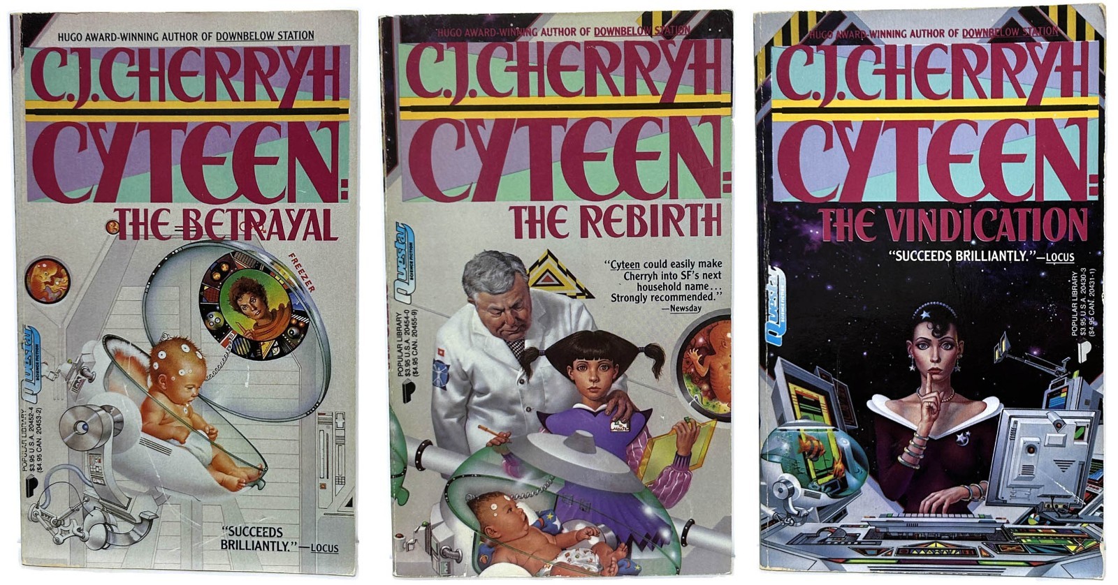 CYTEEN by C.J. Cherryh Lot of 3 mm BETRAYAL, REBIRTH, VINDICATION vintage