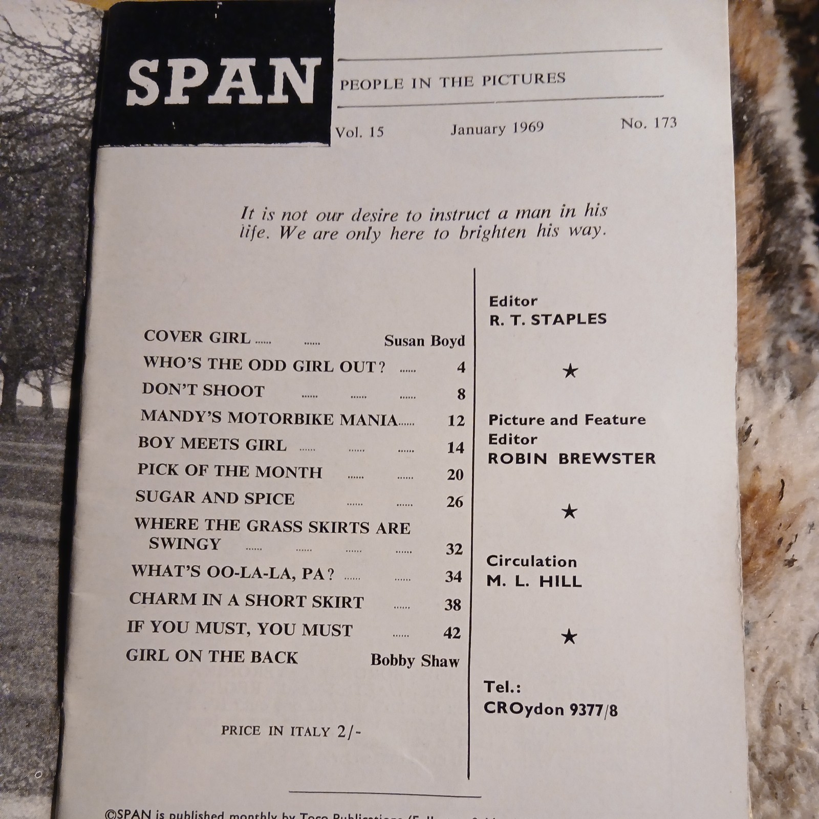 Span Vintage Magazines Non Full Nudity issues number 173