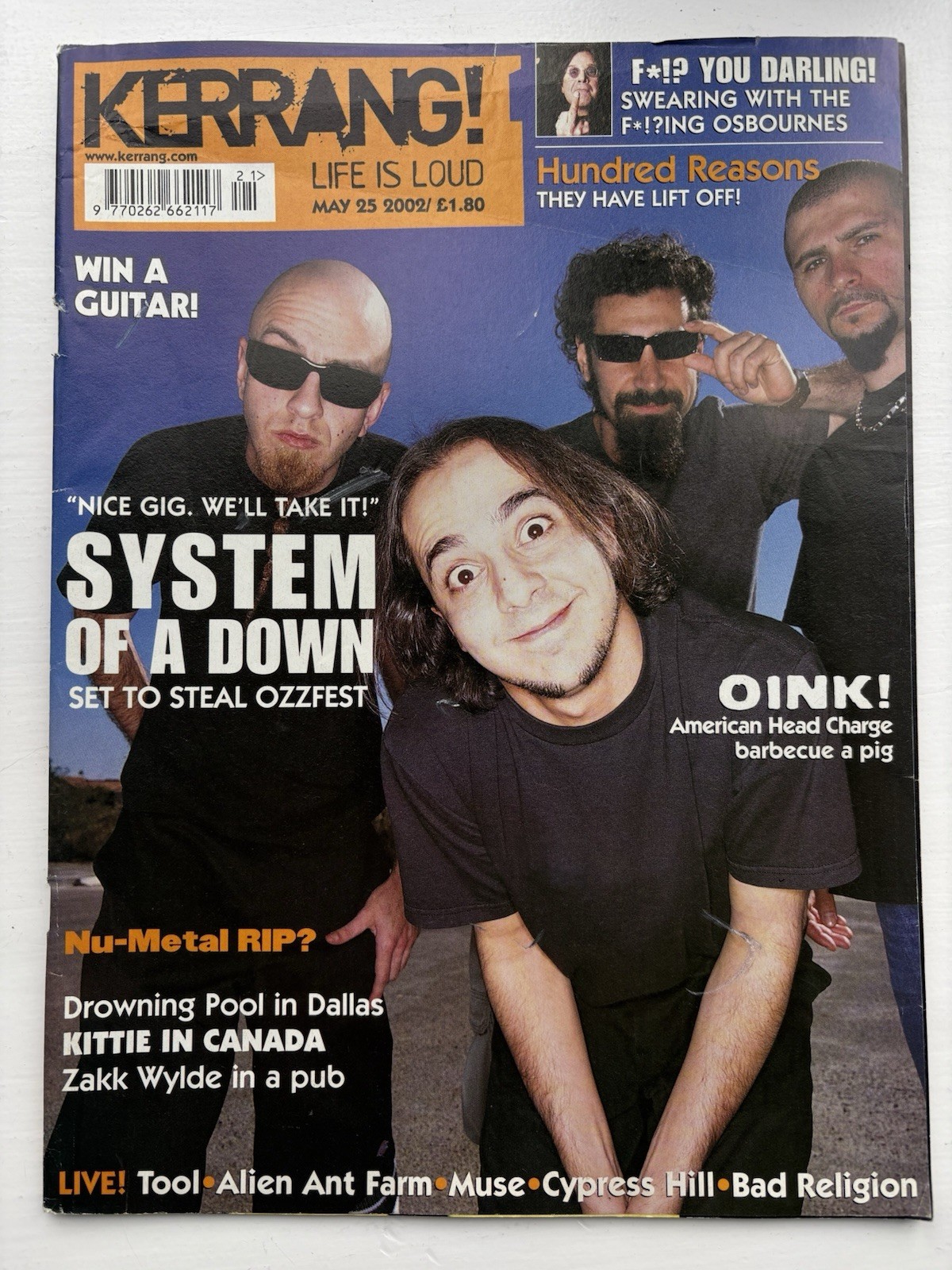 Kerrang Magazine Issue Number 905 May 25th 2002 System Of A Down Etc