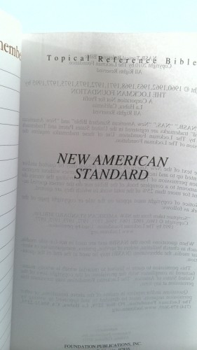 NASB Topical Reference Bible, BL, Black by The Lockman Foundation