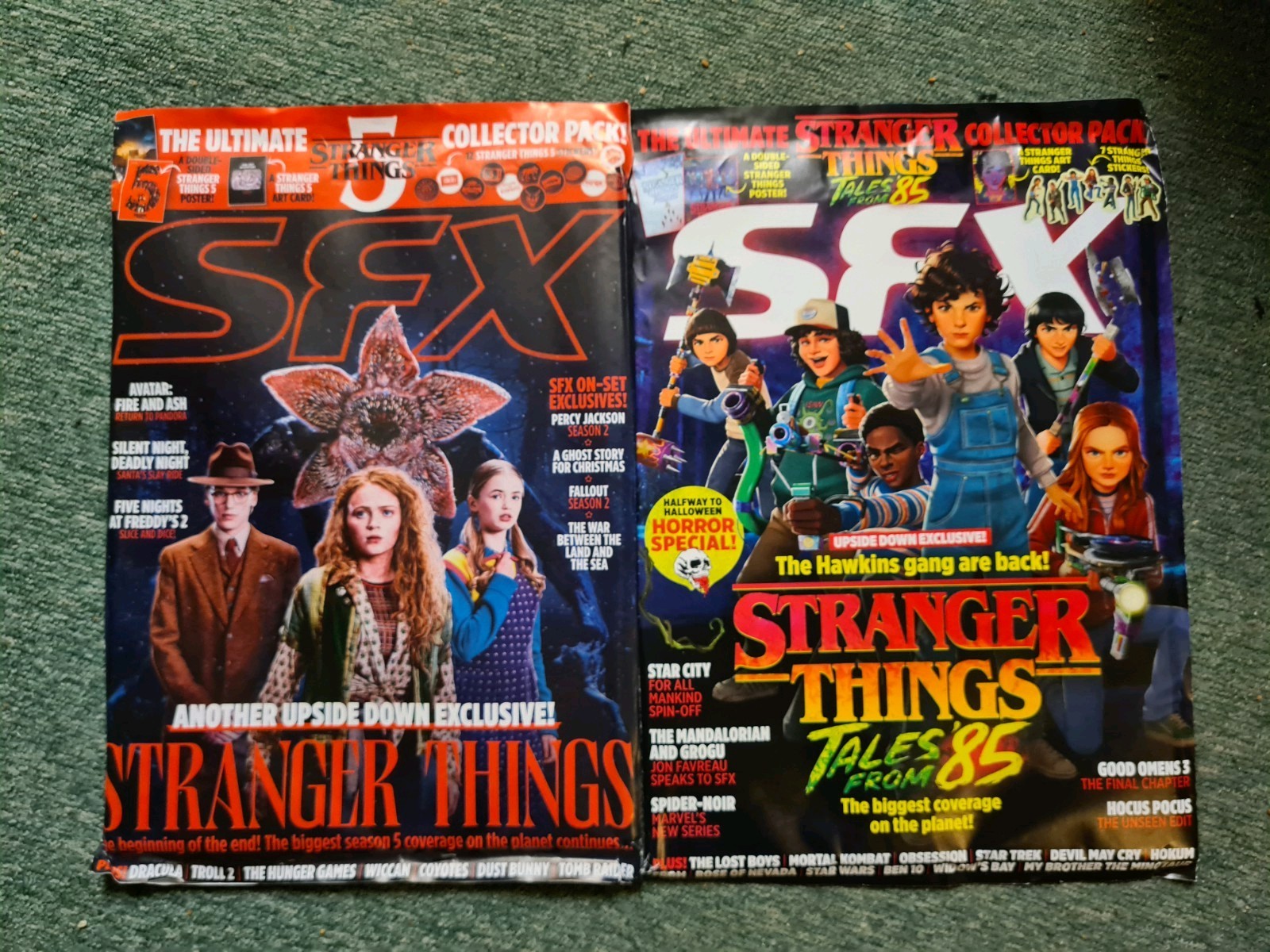2 x SFX Stranger Things Collector Pack Magazines + Poster + Art Card + New