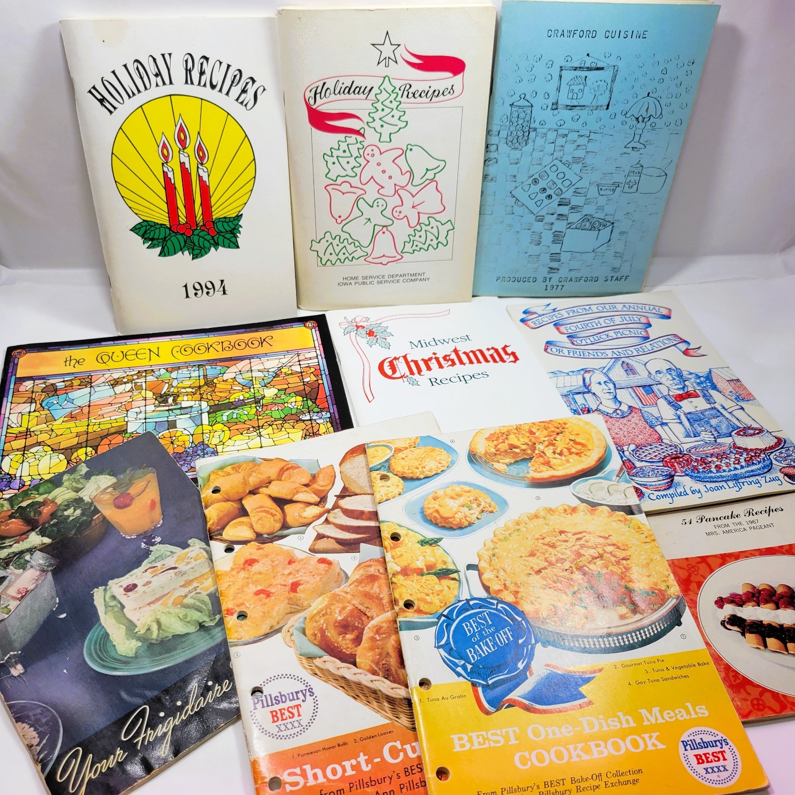 Vintage Holiday and Promotional Retro Recipe Cookbook Booklets Lot of 10