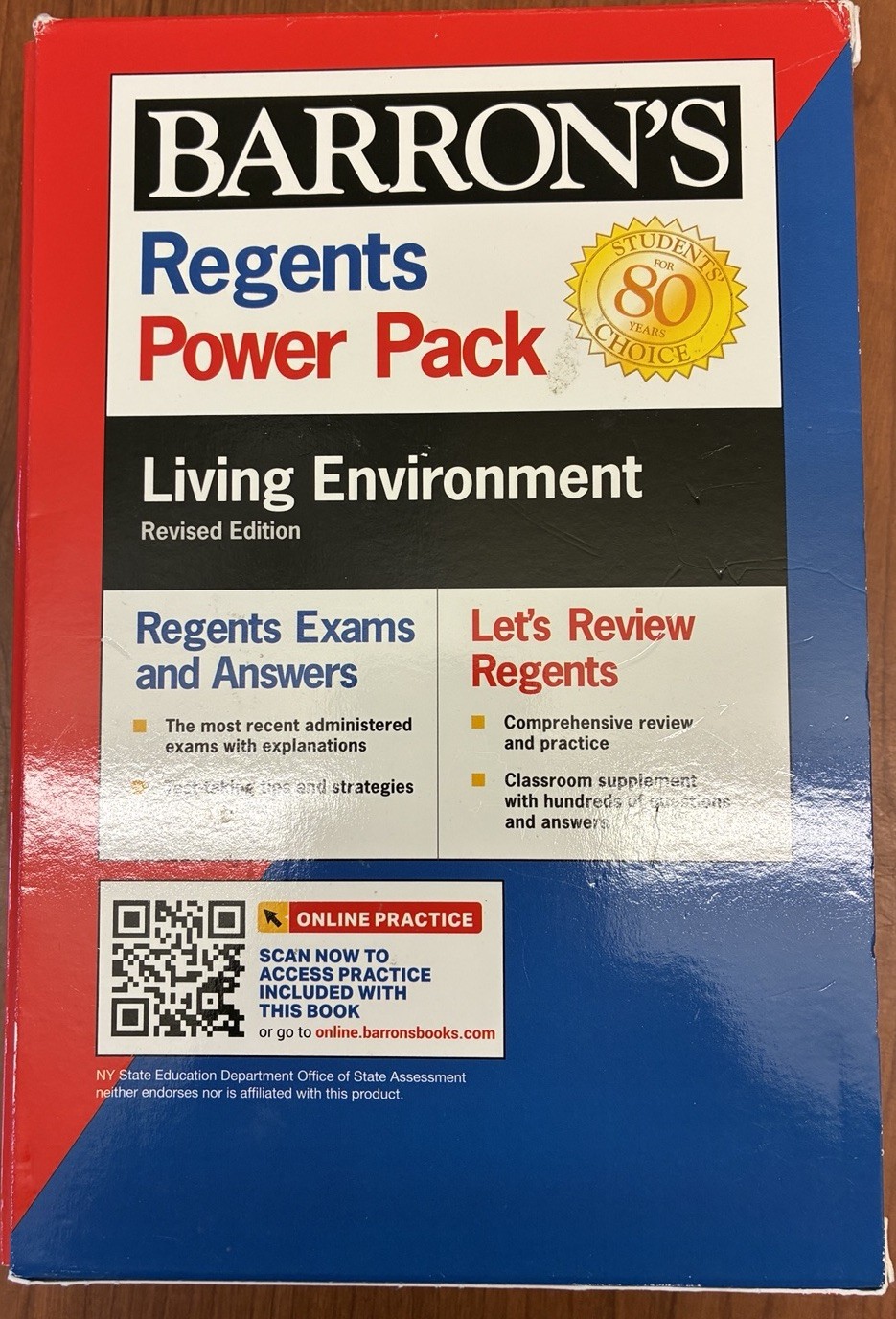 Barron’s Regents Power Pack Living Environment Rev Edition (2 Books) – Free Ship