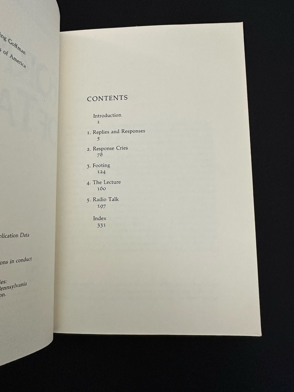 Erving Goffman Encounters 1963 + Forms of Talk 1981 PB Set VG Sociology