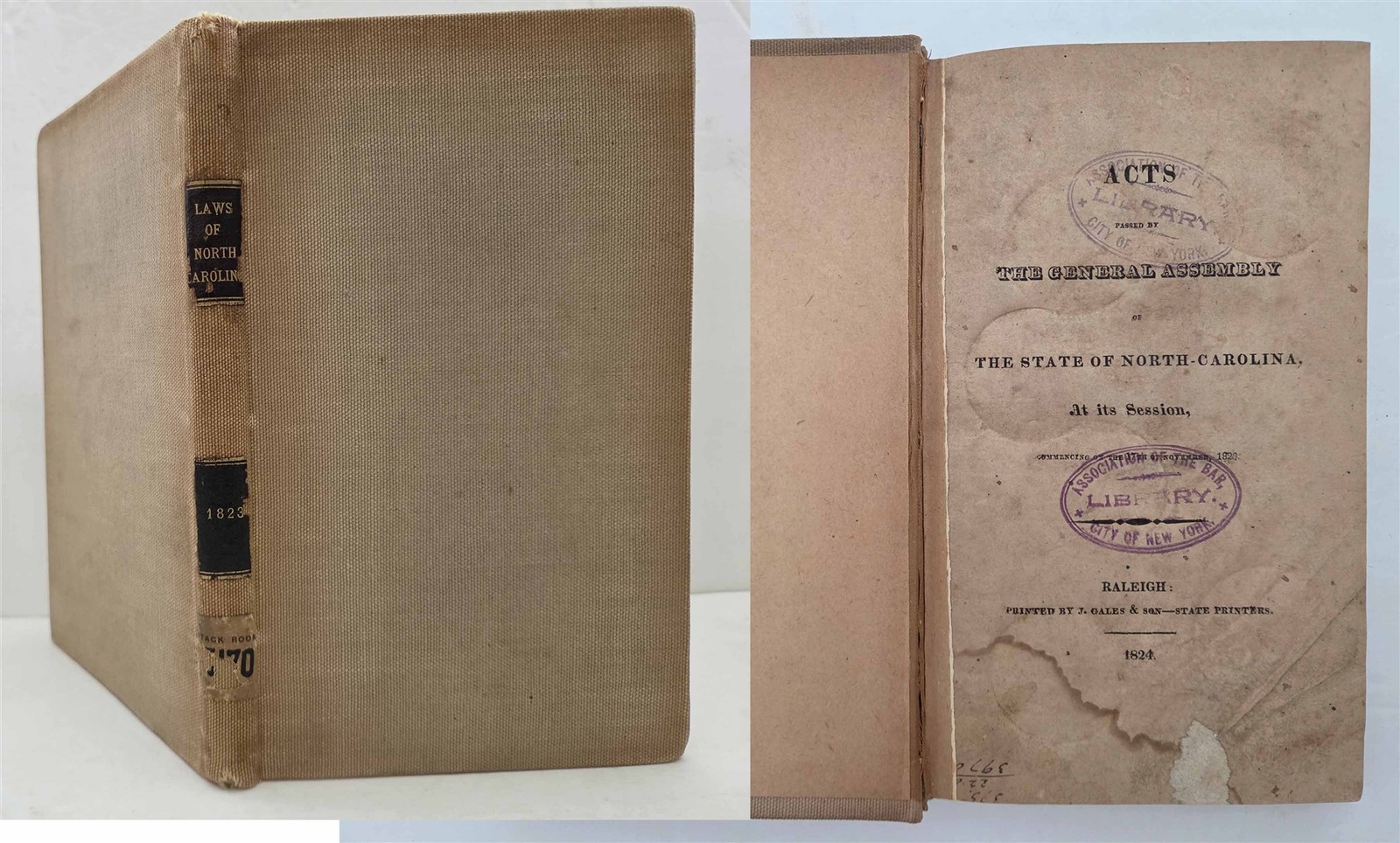 1824 antique NORTH CAROLINA LAW cherokee slavery free person color history