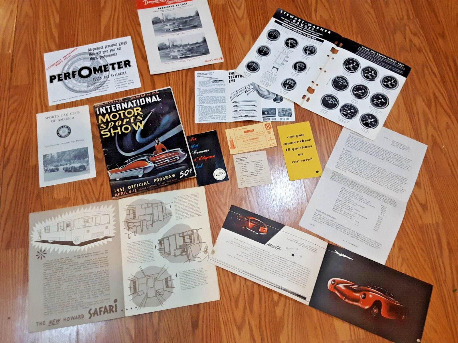 INTERNATIONAL MOTOR SPORTS SHOW 1953 with many advertising extras