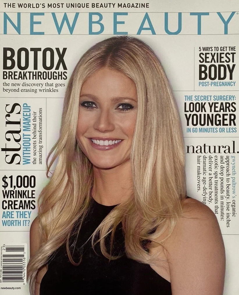 New Beauty Magazine Gwyneth Paltrow Stars Without Makeup Botox Breakthrough 2011