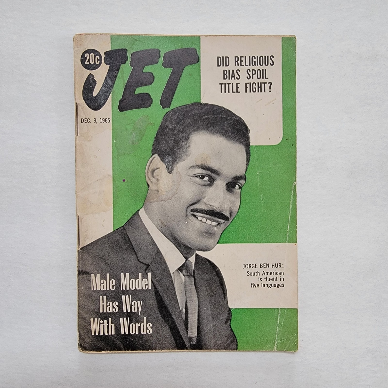 Vtg Jet Magazine December 9, 1965 Jorge Ben Hur, Religious Bias, Ali Title Fight