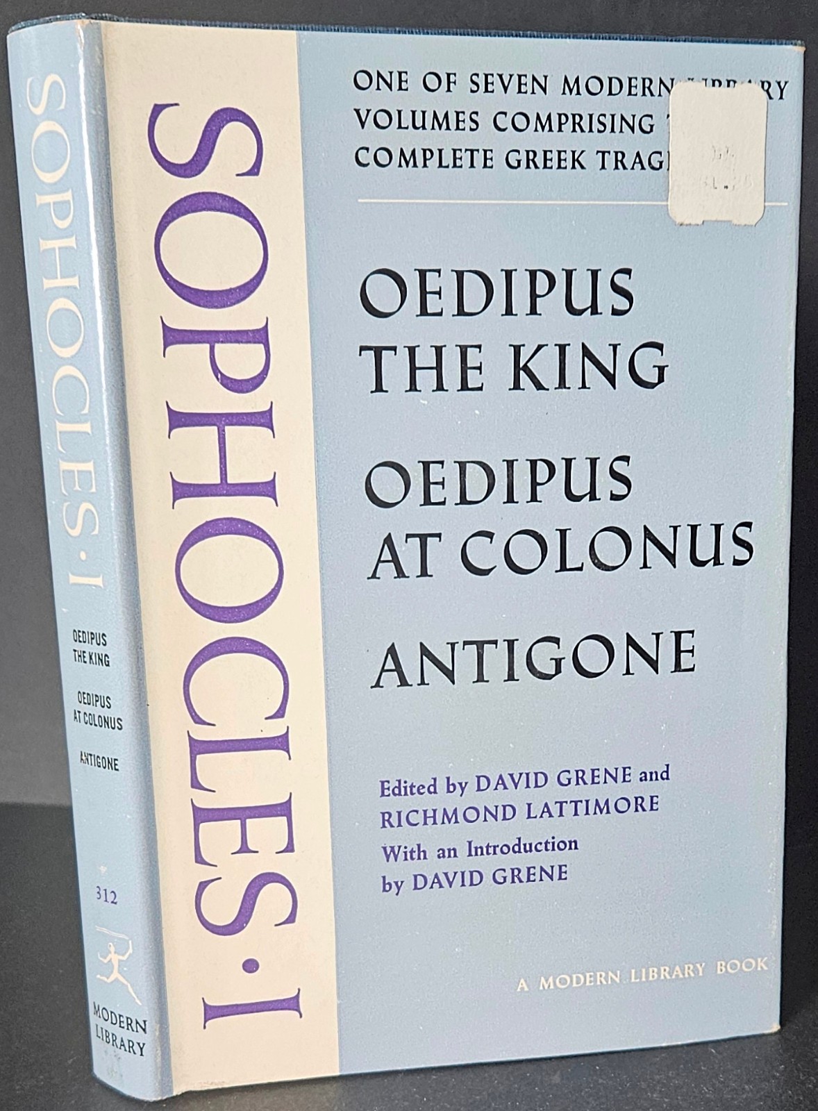 Sophocles I The Complete Greek Tragedies, Modern Library 1954 Hardcover