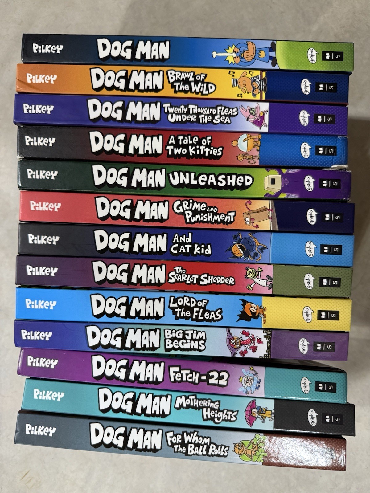 DAV Pilkey Children&rsquo;s Dog Man Hardcover Book Bundle Lot Of 13