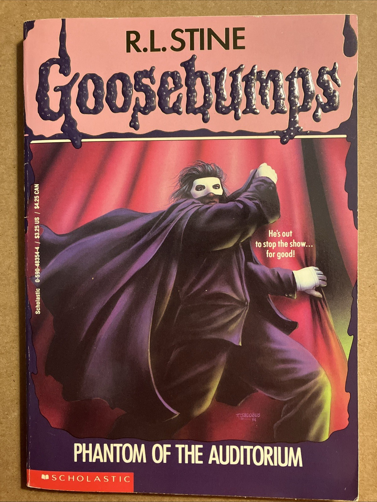 Goosebumps #24 Phantom of the Auditorium RL Stine Book Print 1st Edition