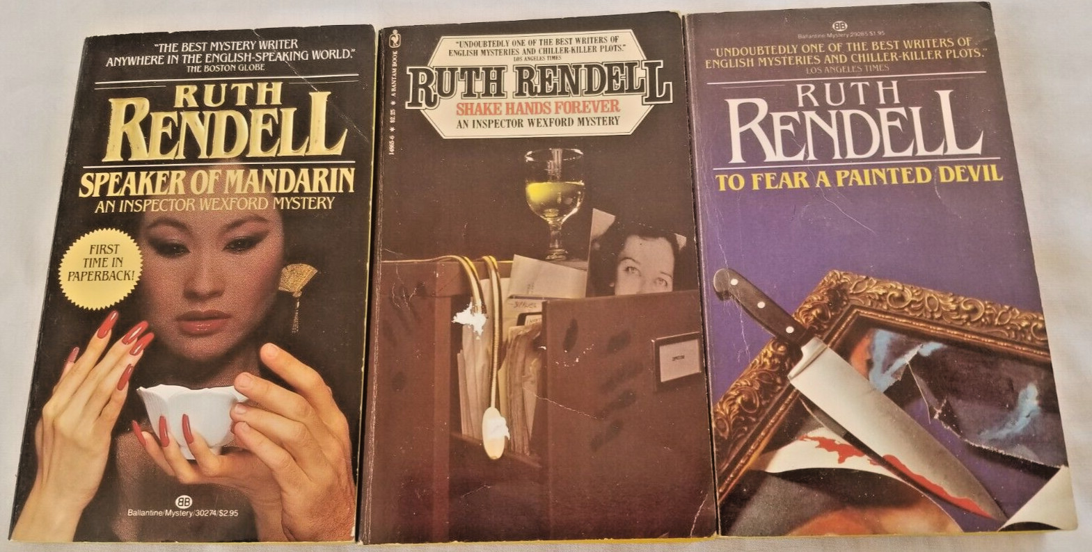 Ruth Rendell Lot Of 3 MM Pb Mysteries Inspector Wexford Speaker Of Mandarin
