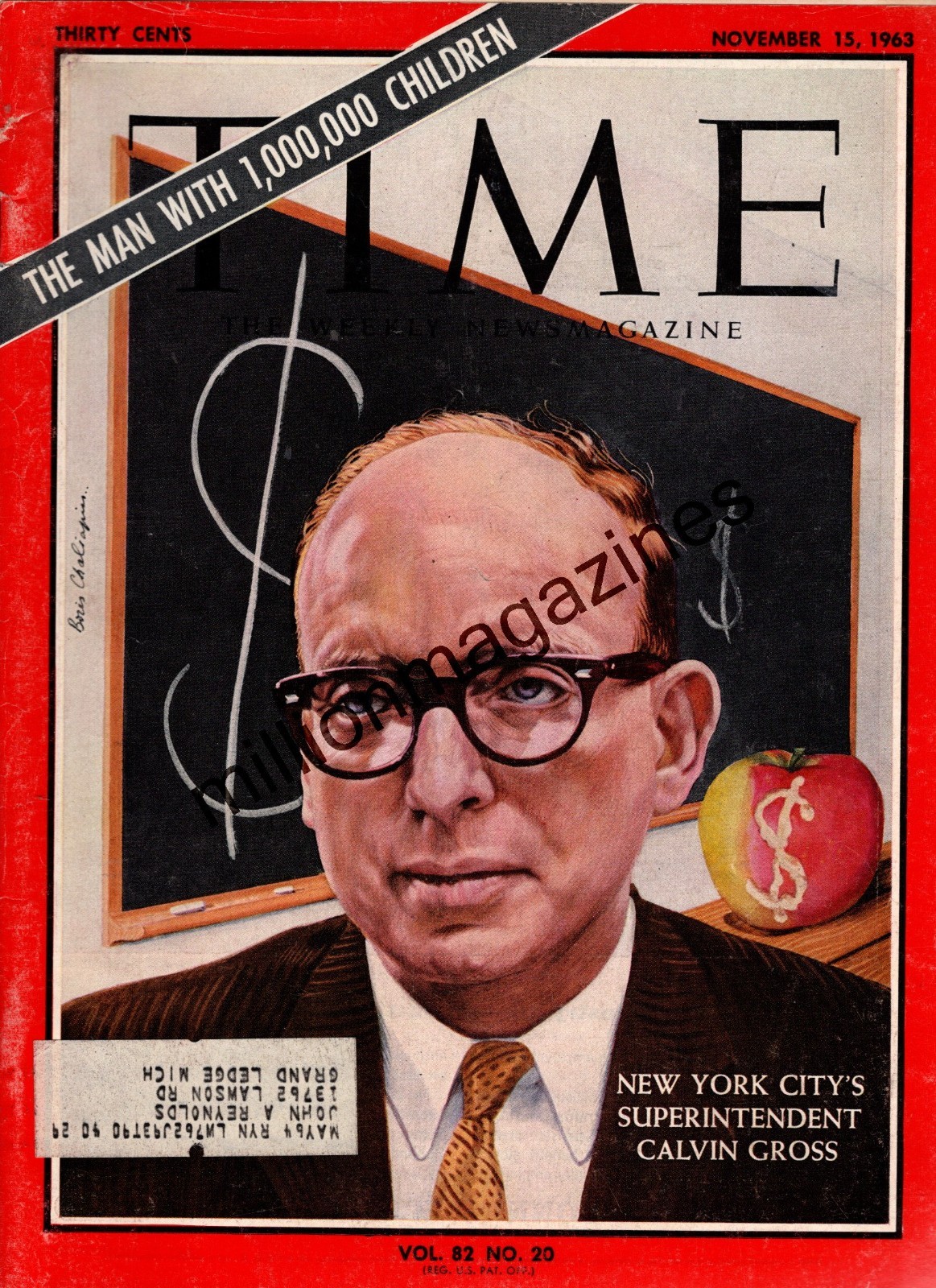 1963 Time November 15 – Calvin Gross superintendent of NYC